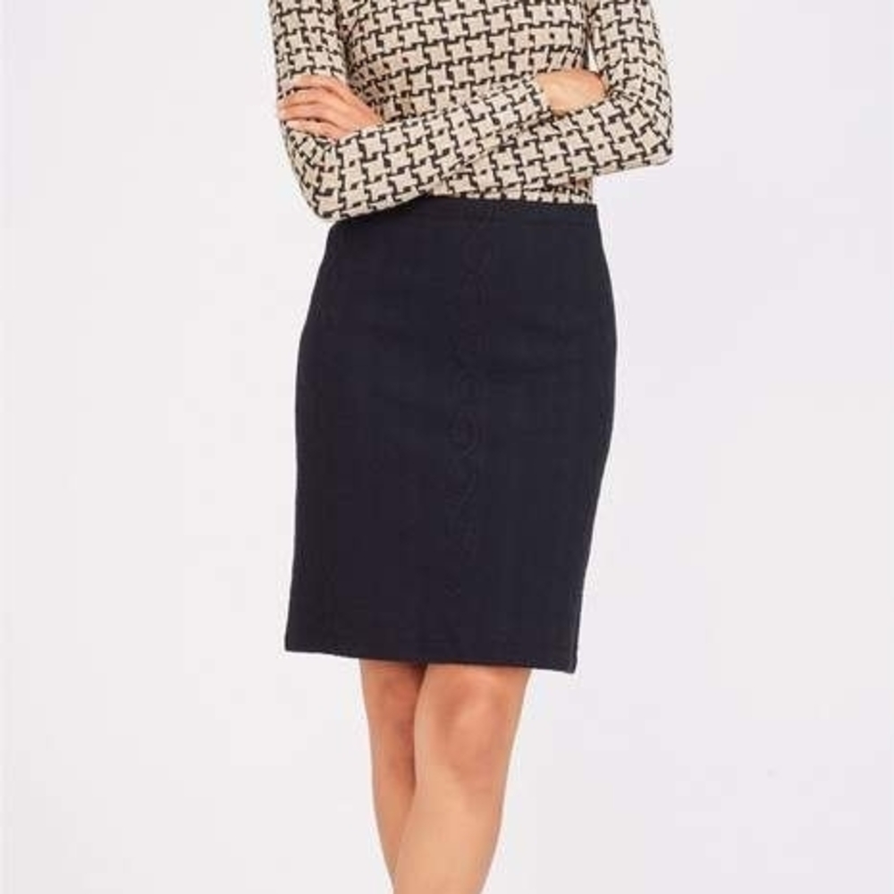 NWT J McLaughlin Small Womens Black Antique Cable Gable Skirt- Originally $158